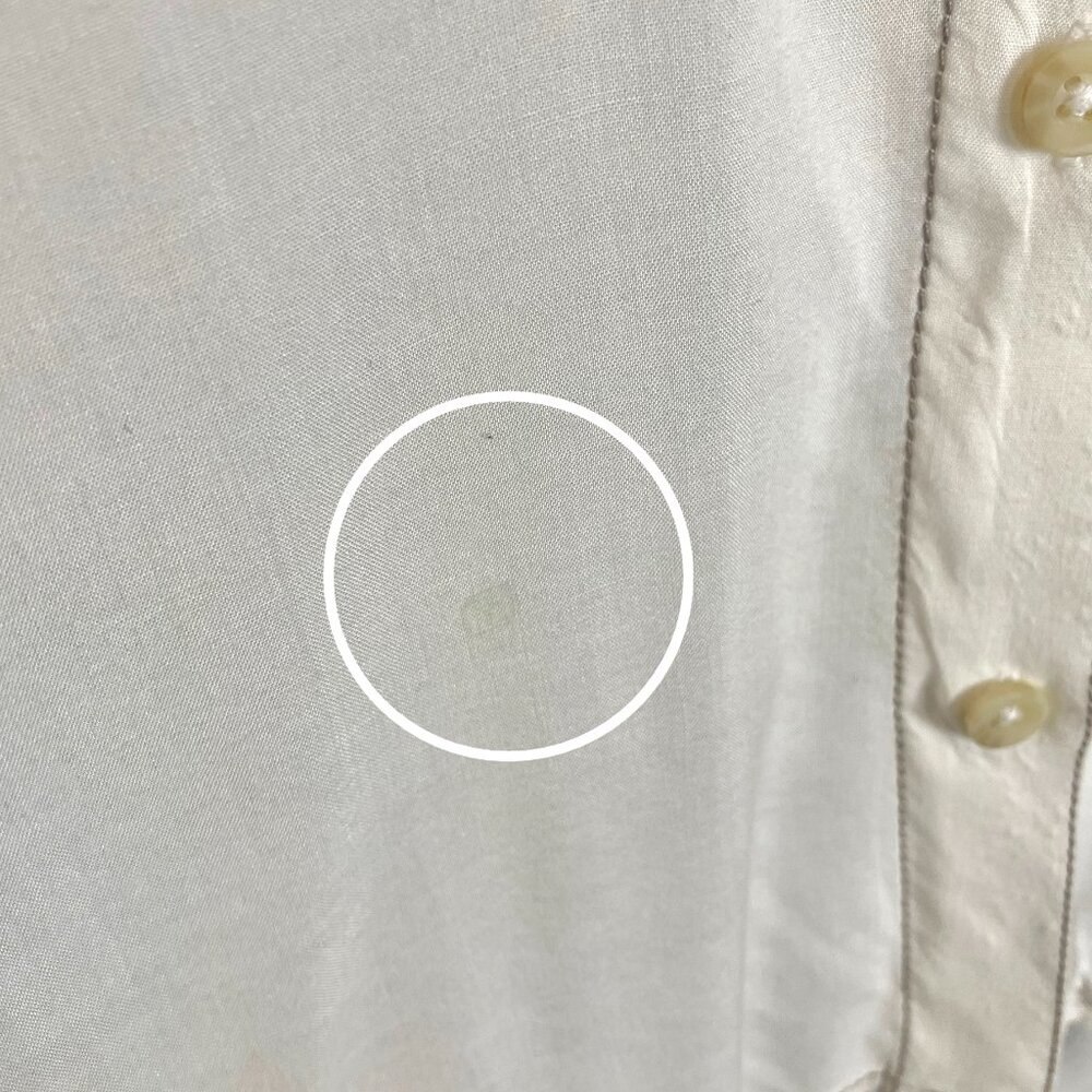 Urban Outfitters Blouse White Semi-Sheer Long Sleeve FLAWS Size Medium Women Top - Picture 11 of 16